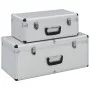 Cajas de almacenamiento 2 unidades aluminio plateado de vidaXL, Cajas de herramientas - Ref: Foro24-91850, Precio: 98,39 €, D...