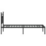 Estructura de cama con cabecero metal negro 75x190 cm de , Camas y somieres - Ref: Foro24-353527, Precio: 70,72 €, Descuento: %
