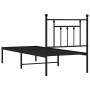 Estructura de cama con cabecero metal negro 75x190 cm de , Camas y somieres - Ref: Foro24-353527, Precio: 70,72 €, Descuento: %