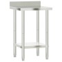 Mesa trabajo cocina y salpicadero acero inoxidable 55x55x93 cm de , Restauración - Ref: Foro24-376456, Precio: 115,94 €, Desc...