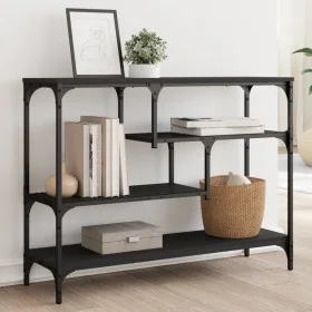 Mesa consola madera de ingeniería negra 100x30x75 cm de , Mesas auxiliares - Ref: Foro24-838913, Precio: 68,34 €, Descuento: %