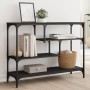 Mesa consola madera de ingeniería negra 100x30x75 cm de , Mesas auxiliares - Ref: Foro24-838913, Precio: 69,30 €, Descuento: %