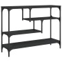Mesa consola madera de ingeniería negra 100x30x75 cm de , Mesas auxiliares - Ref: Foro24-838913, Precio: 69,30 €, Descuento: %