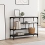 Mesa consola madera de ingeniería negra 100x30x75 cm de , Mesas auxiliares - Ref: Foro24-838913, Precio: 69,30 €, Descuento: %