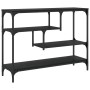 Mesa consola madera de ingeniería negra 100x30x75 cm de , Mesas auxiliares - Ref: Foro24-838913, Precio: 69,30 €, Descuento: %