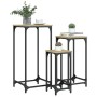 Mesas auxiliares apilables 3 uds madera ingeniería roble Sonoma de , Mesas auxiliares - Ref: Foro24-838939, Precio: 48,41 €, ...