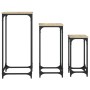Mesas auxiliares apilables 3 uds madera ingeniería roble Sonoma de , Mesas auxiliares - Ref: Foro24-838939, Precio: 48,41 €, ...