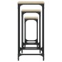 Mesas auxiliares apilables 3 uds madera ingeniería roble Sonoma de , Mesas auxiliares - Ref: Foro24-838939, Precio: 48,41 €, ...