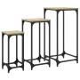 Mesas auxiliares apilables 3 uds madera ingeniería roble Sonoma de , Mesas auxiliares - Ref: Foro24-838939, Precio: 48,41 €, ...