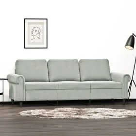 Sofá de 3 plazas terciopelo gris claro 180 cm de , Sofás - Ref: Foro24-359539, Precio: 295,52 €, Descuento: %