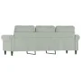Sofá de 3 plazas terciopelo gris claro 180 cm de , Sofás - Ref: Foro24-359539, Precio: 295,52 €, Descuento: %