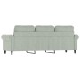 Sofá de 3 plazas terciopelo gris claro 180 cm de , Sofás - Ref: Foro24-359539, Precio: 321,80 €, Descuento: %