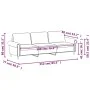 Sofá de 3 plazas terciopelo gris claro 180 cm de , Sofás - Ref: Foro24-359539, Precio: 295,52 €, Descuento: %