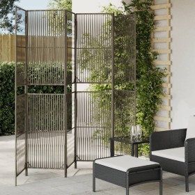 Biombo de 6 paneles ratán sintético gris de , Divisores de ambientes - Ref: Foro24-365402, Precio: 156,54 €, Descuento: %