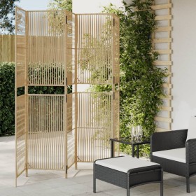Biombo de 5 paneles ratán sintético beige de , Divisores de ambientes - Ref: Foro24-365399, Precio: 126,84 €, Descuento: %