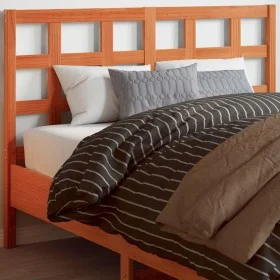 Wax brown solid pine wood bed headboard 135 cm by , Headboards and footboards - Ref: Foro24-844200, Price: 39,95 €, Discount: %
