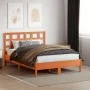 Cabecero de cama madera maciza de pino marrón cera 135 cm de , Cabeceros y pies de cama - Ref: Foro24-844200, Precio: 39,95 €...