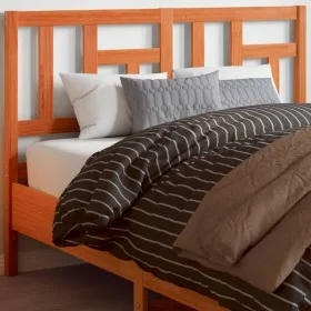 Wax brown solid pine wood bed headboard 160 cm by , Headboards and footboards - Ref: Foro24-844366, Price: 40,10 €, Discount: %
