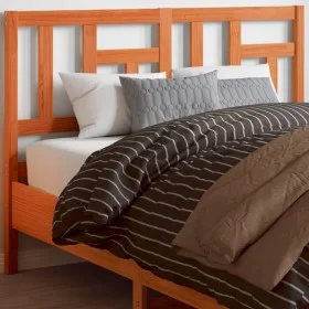 Wax brown solid pine wood bed headboard 140 cm by , Headboards and footboards - Ref: Foro24-844364, Price: 42,82 €, Discount: %