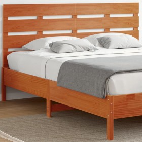 Cabecero de cama madera maciza de pino marrón cera 180 cm de , Cabeceros y pies de cama - Ref: Foro24-844448, Precio: 46,52 €...