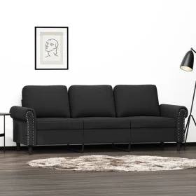 Sofá de 3 plazas terciopelo negro 180 cm de , Sofás - Ref: Foro24-359544, Precio: 328,91 €, Descuento: %