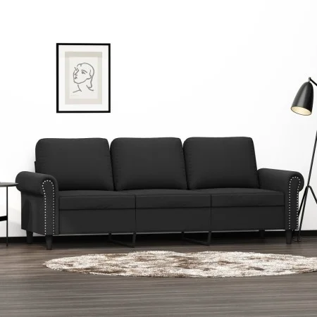 Sofá de 3 plazas terciopelo negro 180 cm de , Sofás - Ref: Foro24-359544, Precio: 328,91 €, Descuento: %