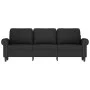 Sofá de 3 plazas terciopelo negro 180 cm de , Sofás - Ref: Foro24-359544, Precio: 328,91 €, Descuento: %