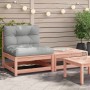 Sofá de jardín sin reposabrazos con cojines y reposapiés de , Sofás modulares de exterior - Ref: Foro24-838139, Precio: 106,8...