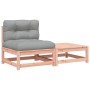 Sofá de jardín sin reposabrazos con cojines y reposapiés de , Sofás modulares de exterior - Ref: Foro24-838139, Precio: 106,8...