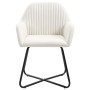Sillas de comedor 2 unidades tela color crema de vidaXL, Sillas de comedor - Ref: Foro24-249809, Precio: 180,10 €, Descuento: %