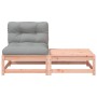 Sofá de jardín sin reposabrazos con cojines y reposapiés de , Sofás modulares de exterior - Ref: Foro24-838139, Precio: 106,8...