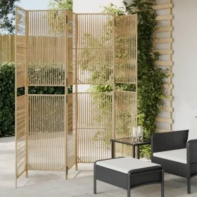 Biombo de 6 paneles ratán sintético beige de , Divisores de ambientes - Ref: Foro24-365403, Precio: 162,21 €, Descuento: %