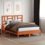 Cabecero de cama madera maciza de pino marrón cera 135 cm de , Cabeceros y pies de cama - Ref: Foro24-844260, Precio: 41,36 €...