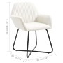 Sillas de comedor 2 unidades tela color crema de vidaXL, Sillas de comedor - Ref: Foro24-249809, Precio: 180,10 €, Descuento: %