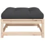 Garden stools with cushions 2 pcs solid pine wood by , Modular outdoor sofas - Ref: Foro24-838101, Price: 106,54 €, Discount: %
