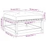 Garden stools with cushions 2 pcs solid pine wood by , Modular outdoor sofas - Ref: Foro24-838101, Price: 106,54 €, Discount: %