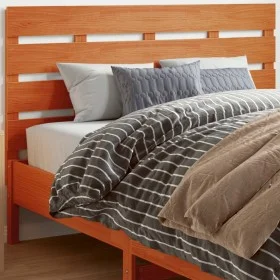 Bettkopfteil aus massivem, wachsbraunem Kiefernholz, 150 cm von , Kopf- und Fußteile - Ref: Foro24-844446, Preis: 45,15 €, Ra...