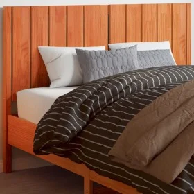 Wax brown solid pine wood bed headboard 135 cm by , Headboards and footboards - Ref: Foro24-844343, Price: 49,96 €, Discount: %