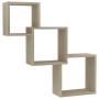 Estante de pared de cubo contrachapada color roble 68x15x68cm de , Estantes y estanterías - Ref: Foro24-800273, Precio: 30,09...