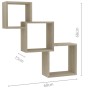 Estante de pared de cubo contrachapada color roble 68x15x68cm de , Estantes y estanterías - Ref: Foro24-800273, Precio: 30,09...