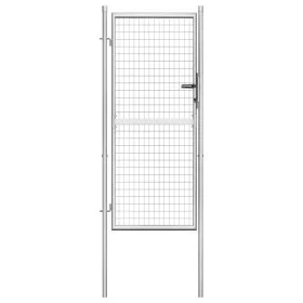 Silberverzinktes Gartentor aus Stahl, 105 x 225 cm von vidaXL, Gartentore - Ref: Foro24-144759, Preis: 237,63 €, Rabatt: %