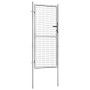 Puerta de jardín de acero galvanizado plateado 105x225 cm de vidaXL, Puertas de jardín - Ref: Foro24-144759, Precio: 233,93 €...