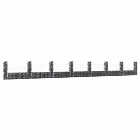 U-förmiger Gabionenkorb 8 Eisenpfosten 860x20x100 cm von , Zaunpaneele - Ref: Foro24-151281, Preis: 207,02 €, Rabatt: %