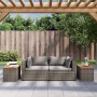 Mesas auxiliares de jardín 2 uds ratán madera gris 55x34x37 cm de , Mesas de jardín - Ref: Foro24-366131, Precio: 59,33 €, De...