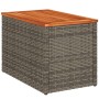 Mesas auxiliares de jardín 2 uds ratán madera gris 55x34x37 cm de , Mesas de jardín - Ref: Foro24-366131, Precio: 59,33 €, De...