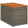 Mesas auxiliares de jardín 2 uds ratán madera gris 55x34x37 cm de , Mesas de jardín - Ref: Foro24-366131, Precio: 69,50 €, De...