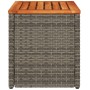 Mesas auxiliares de jardín 2 uds ratán madera gris 55x34x37 cm de , Mesas de jardín - Ref: Foro24-366131, Precio: 59,33 €, De...