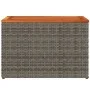 Mesas auxiliares de jardín 2 uds ratán madera gris 55x34x37 cm de , Mesas de jardín - Ref: Foro24-366131, Precio: 69,50 €, De...