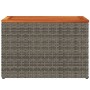 Mesas auxiliares de jardín 2 uds ratán madera gris 55x34x37 cm de , Mesas de jardín - Ref: Foro24-366131, Precio: 59,33 €, De...