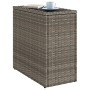 Mesa auxiliar jardín tapa vidrio ratán PE gris 58x27,5x55 cm de , Mesas de jardín - Ref: Foro24-366133, Precio: 50,63 €, Desc...